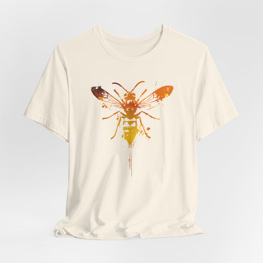 Sting Like a Bee Graphic Tee — Orange Watercolor Bee Shirt