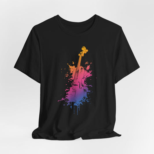 Colorful Violin Splash T-Shirt — Watercolor Musician Tee for Violinists & Music Lovers