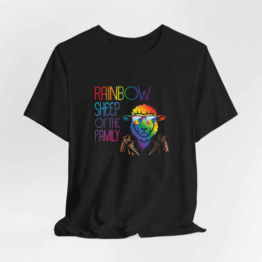 Rainbow Sheep of the Family T-Shirt — Colorful Pride Graphic Tee