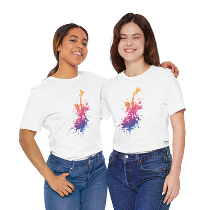Colorful Violin Splash T-Shirt — Watercolor Musician Tee for Violinists & Music Lovers