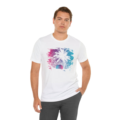Retro Palm Sunset Tee — Vintage Beach Palm Tree T-Shirt