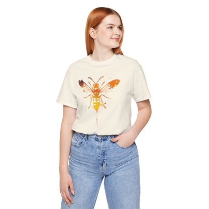 Sting Like a Bee Graphic Tee — Orange Watercolor Bee Shirt