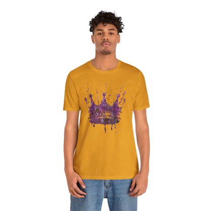 Weathered Kingdom T-Shirt — Watercolor Drip King Crown Graphic Tee