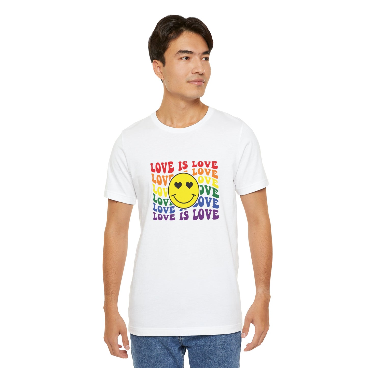 Love Is Love Rainbow Smiley T-Shirt
