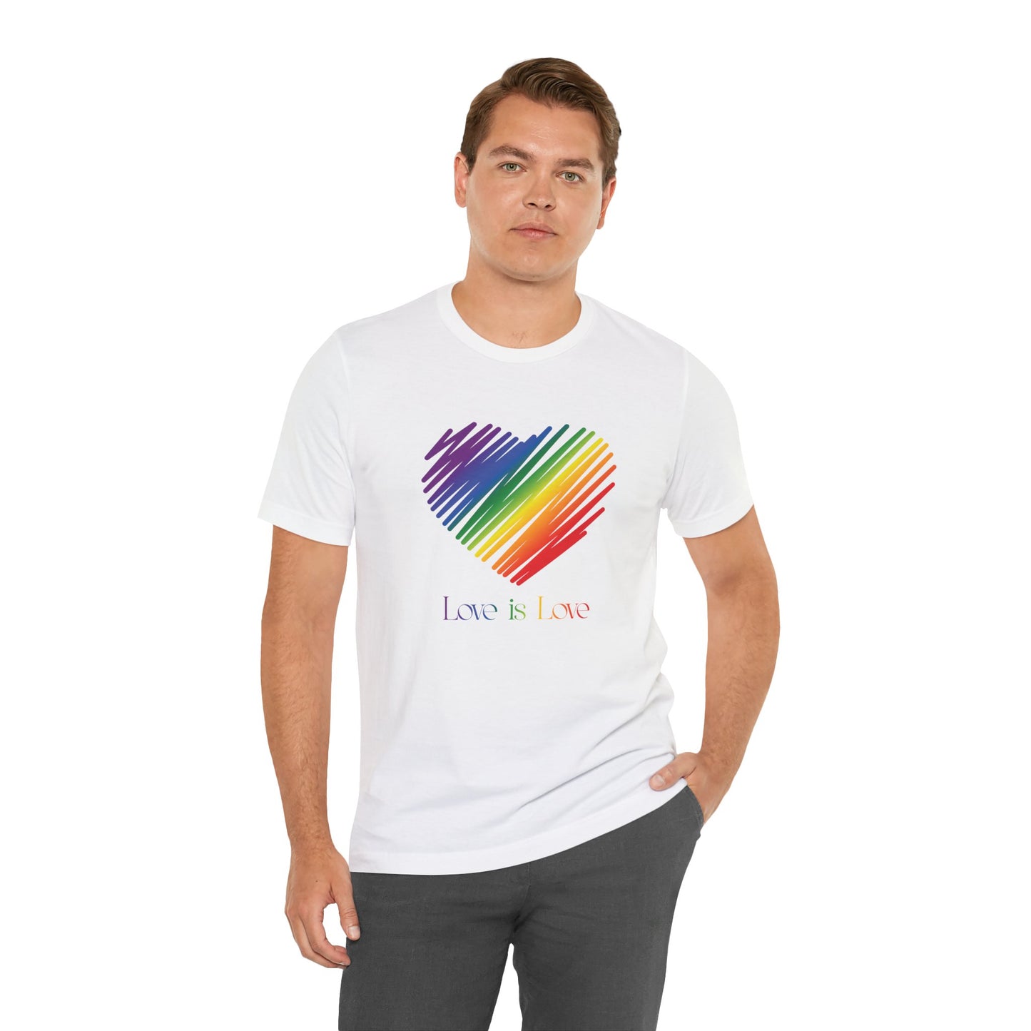 Rainbow Heart Tee — "Love is Love" Pride T-Shirt