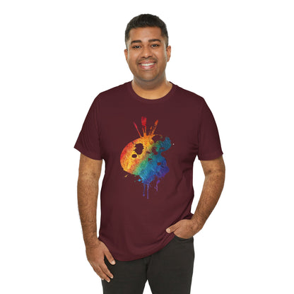 Watercolor Paint Palette T-Shirt — Rainbow Artist Tee