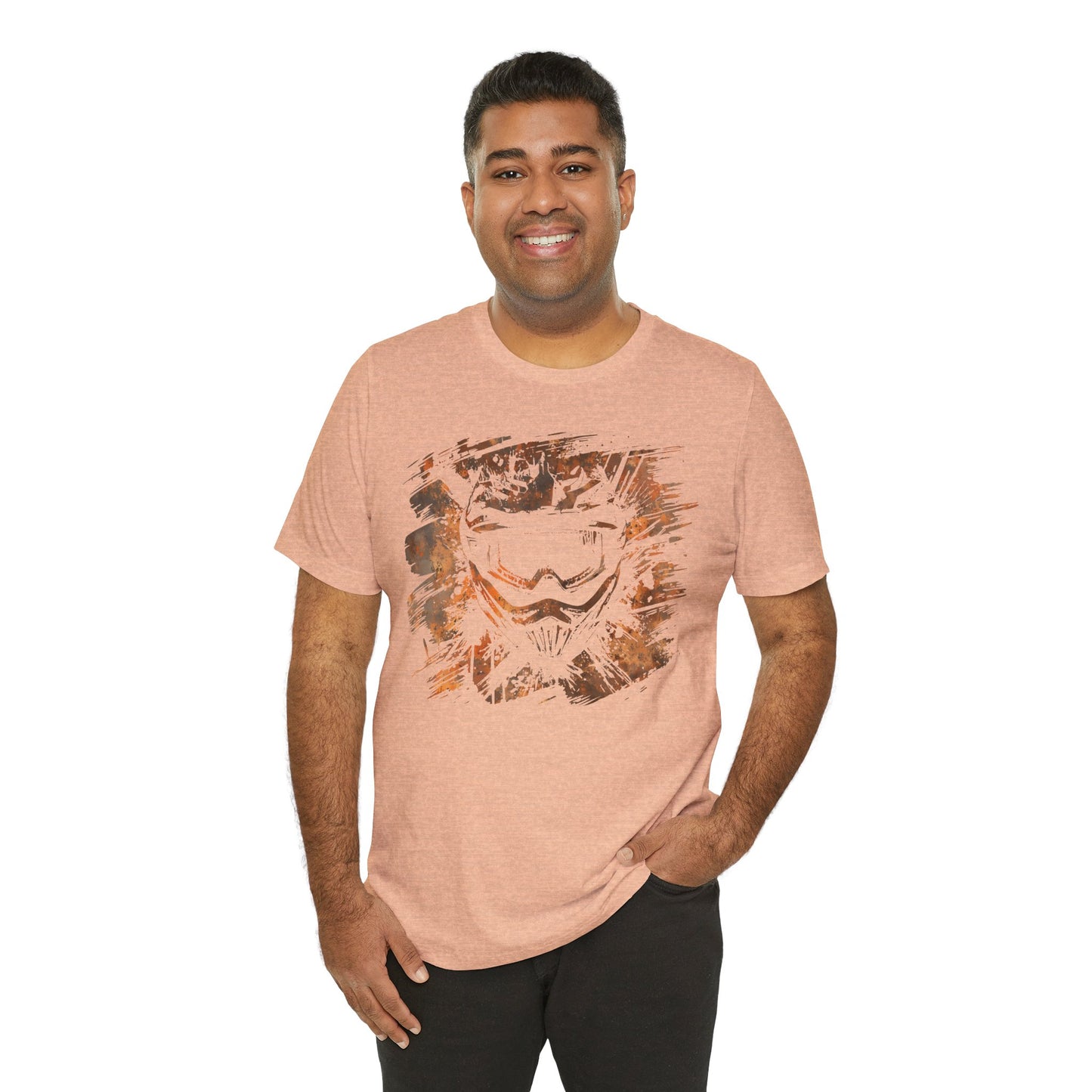 Motorcross Helmet T-Shirt — Distressed Brushstroke Animal Graphic Tee