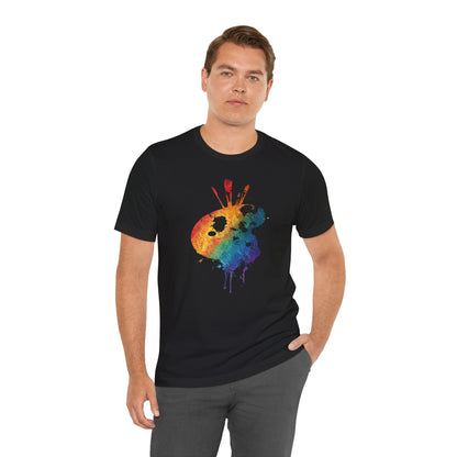 Watercolor Paint Palette T-Shirt — Rainbow Artist Tee