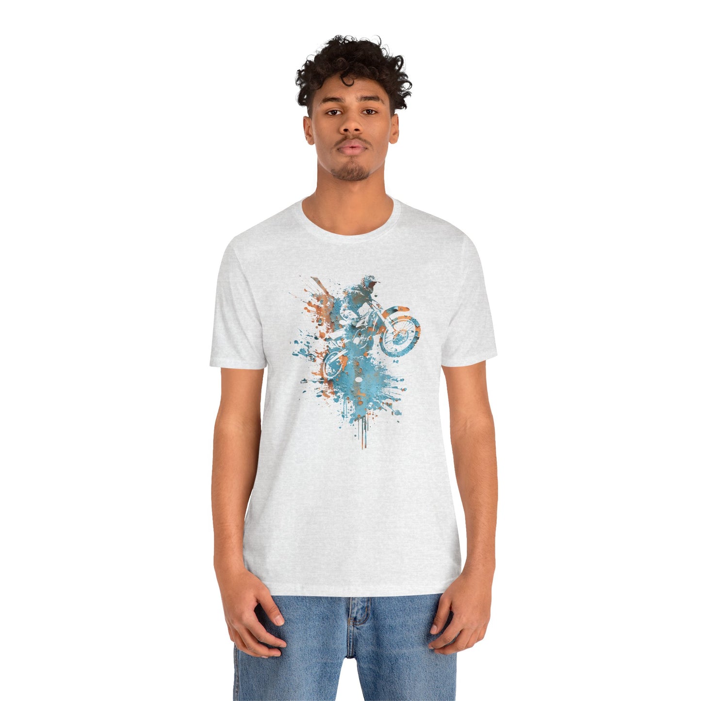 Motocross Splash Graphic Tee — Dirt Bike Rider Art T-Shirt