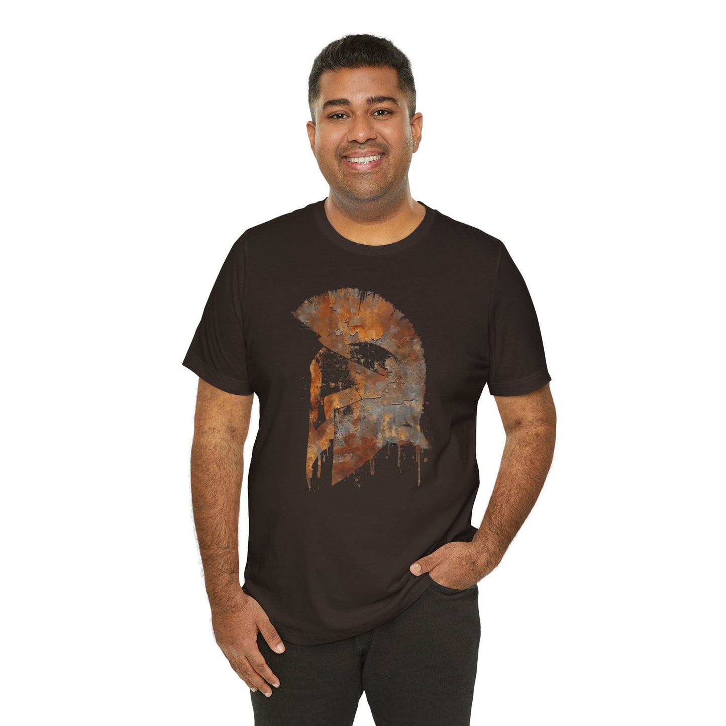 Spartan Helmet T‑Shirt — Rustic Warrior Graphic Tee