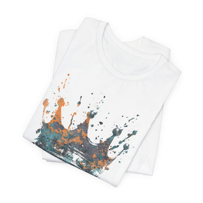 Weathered Kingdom T-Shirt — Watercolor Drip King Crown Graphic Tee