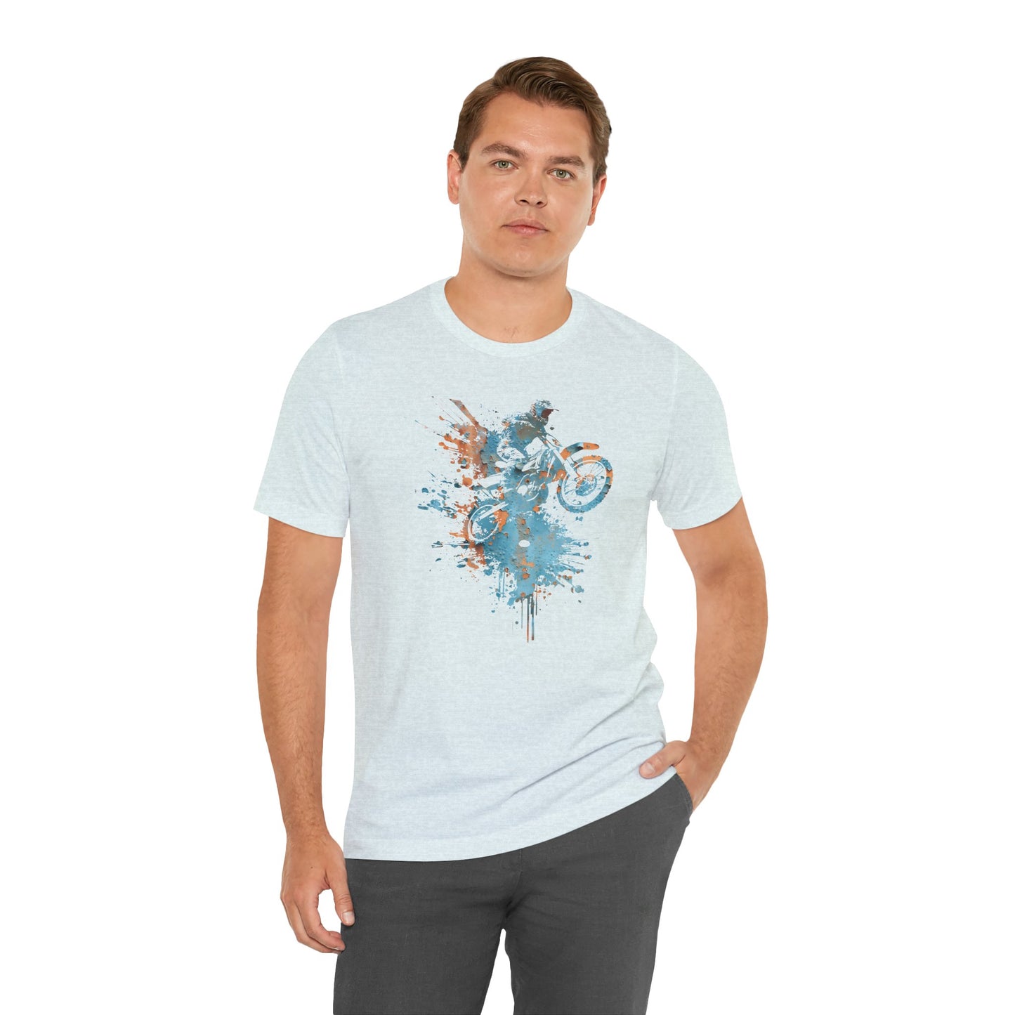 Motocross Splash Graphic Tee — Dirt Bike Rider Art T-Shirt