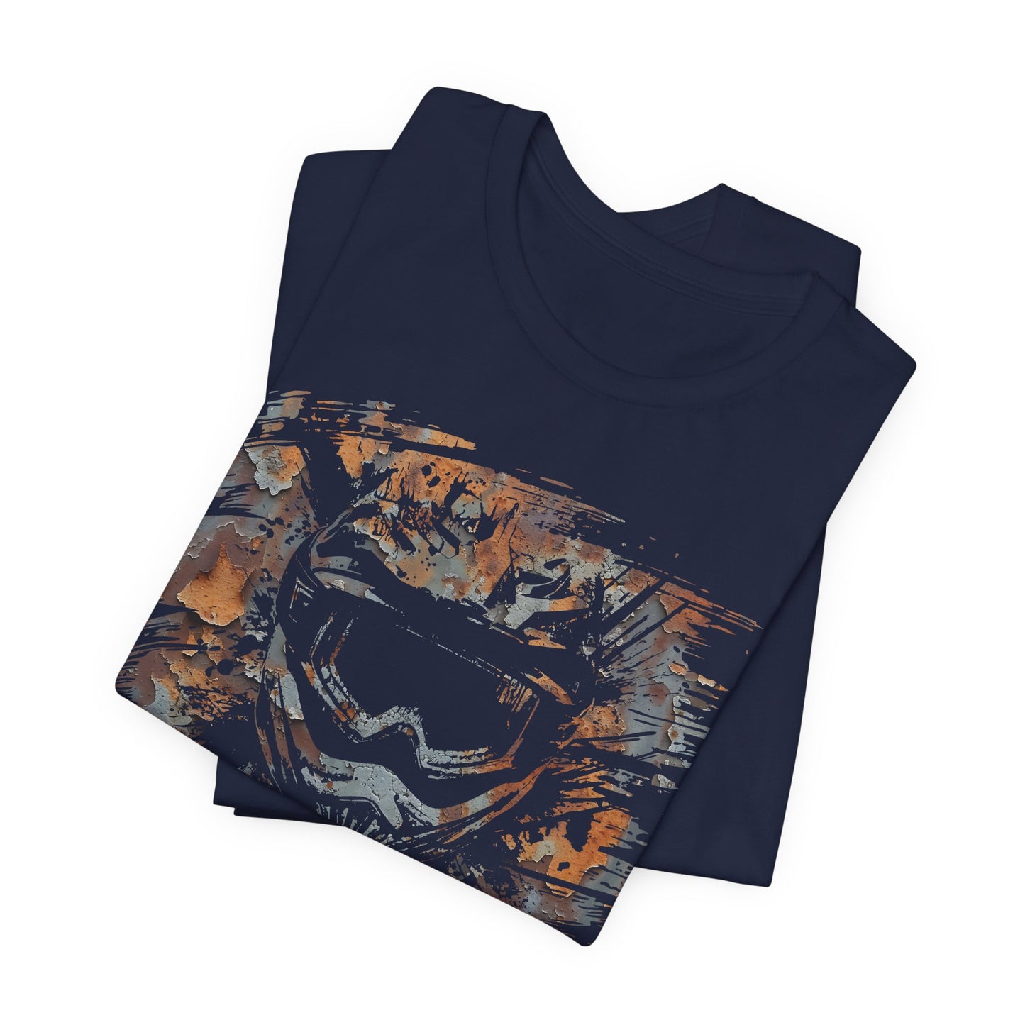 Motorcross Helmet T-Shirt — Distressed Brushstroke Animal Graphic Tee
