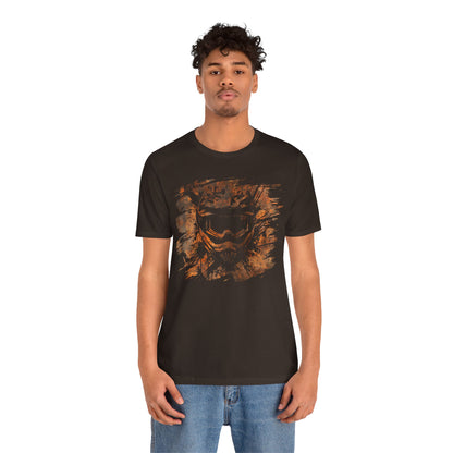 Motorcross Helmet T-Shirt — Distressed Brushstroke Animal Graphic Tee