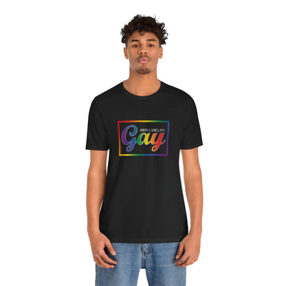 Gay Rainbow Pride Tee — Retro 'Proud to Be Gay' Graphic T-Shirt