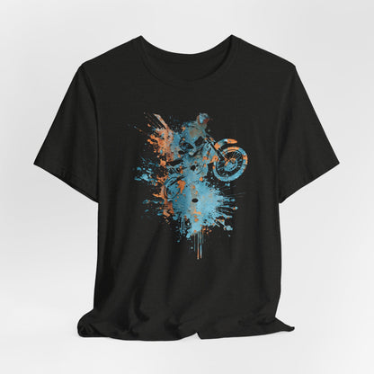 Motocross Splash Graphic Tee — Dirt Bike Rider Art T-Shirt