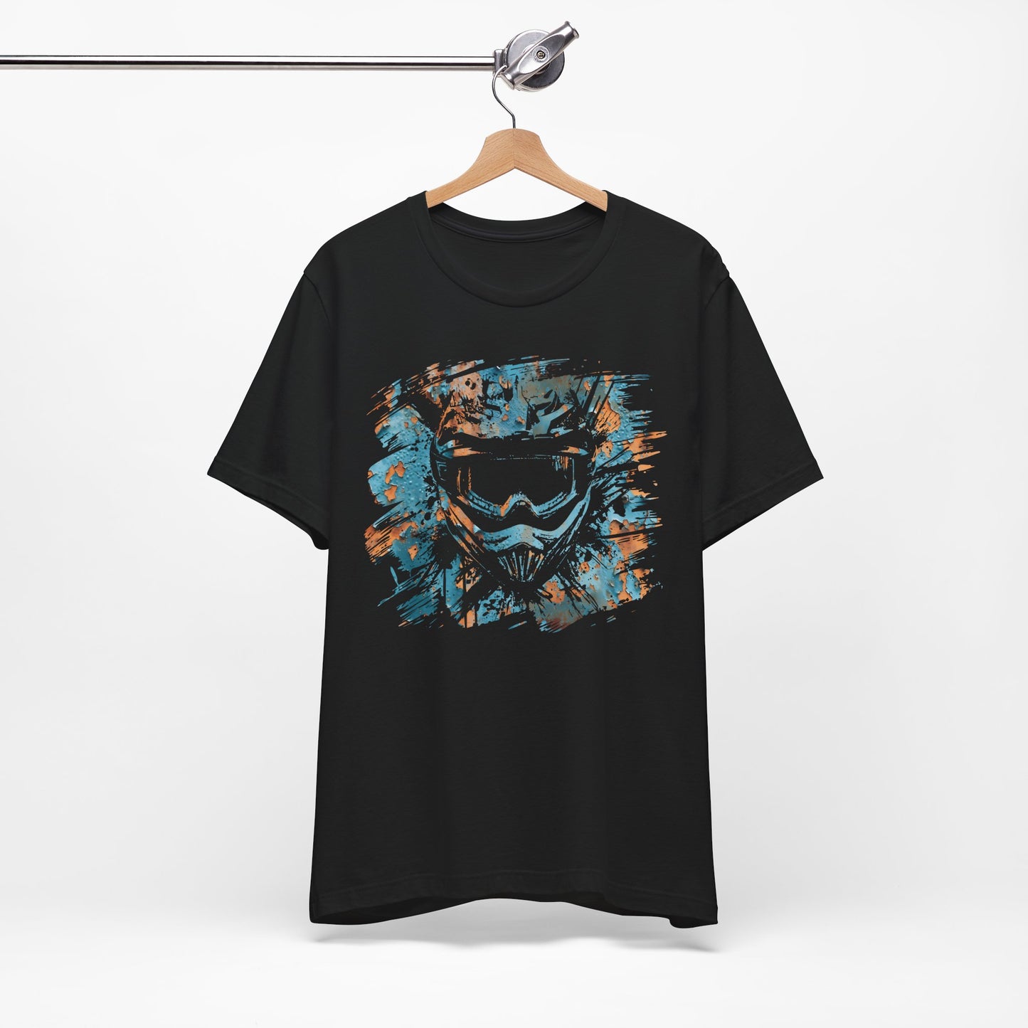 Motorcross Helmet T-Shirt — Distressed Brushstroke Animal Graphic Tee