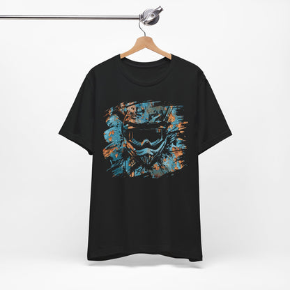Motorcross Helmet T-Shirt — Distressed Brushstroke Animal Graphic Tee