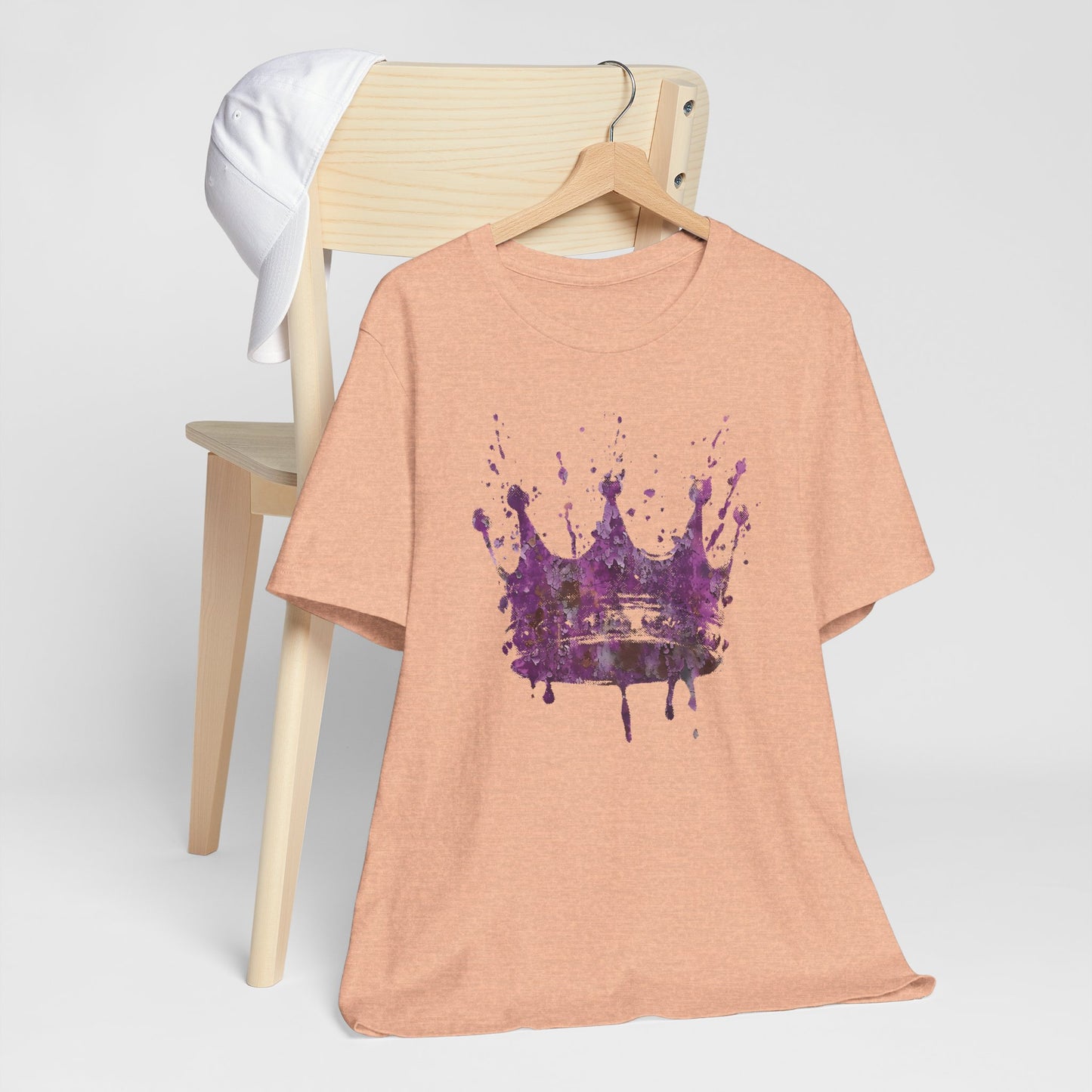 Weathered Kingdom T-Shirt — Watercolor Drip King Crown Graphic Tee