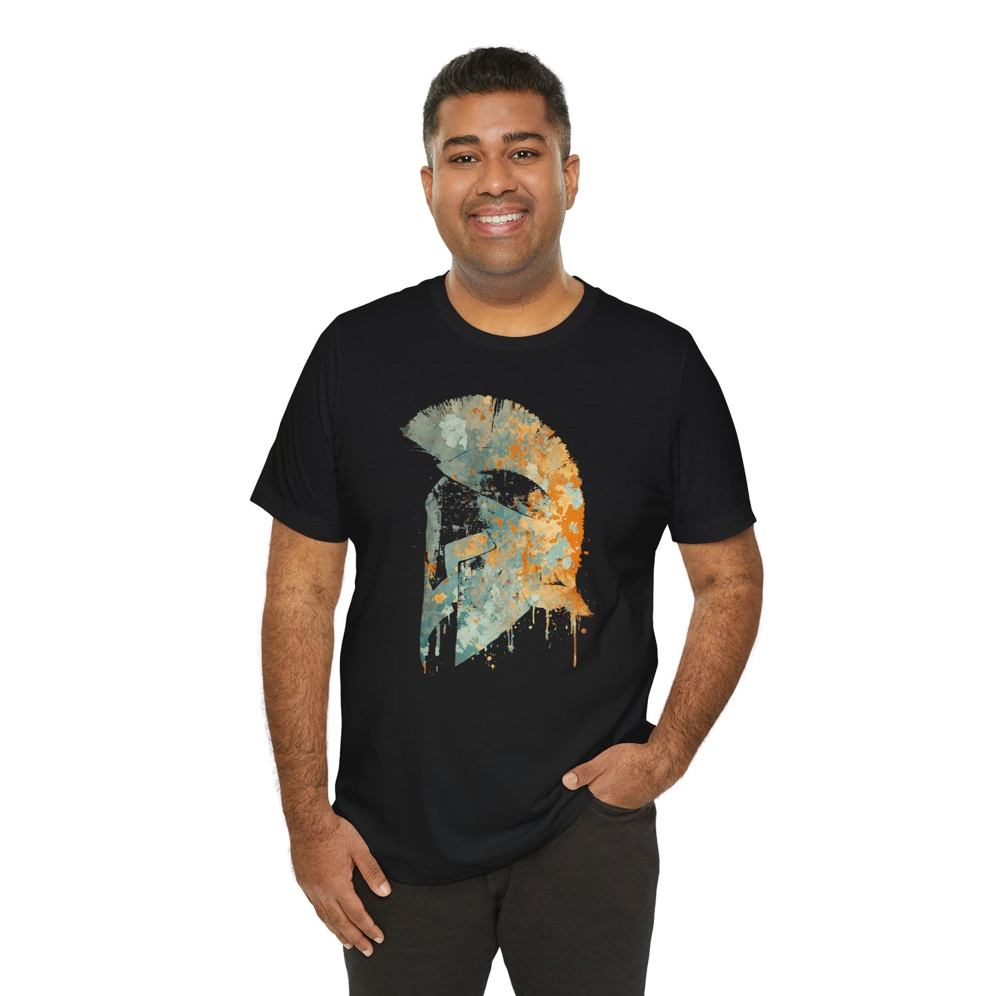 Spartan Helmet T‑Shirt — Rustic Warrior Graphic Tee