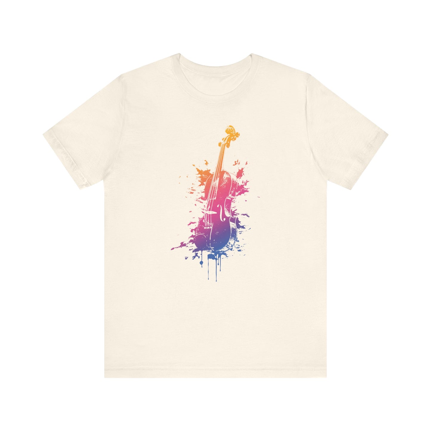 Colorful Violin Splash T-Shirt — Watercolor Musician Tee for Violinists & Music Lovers