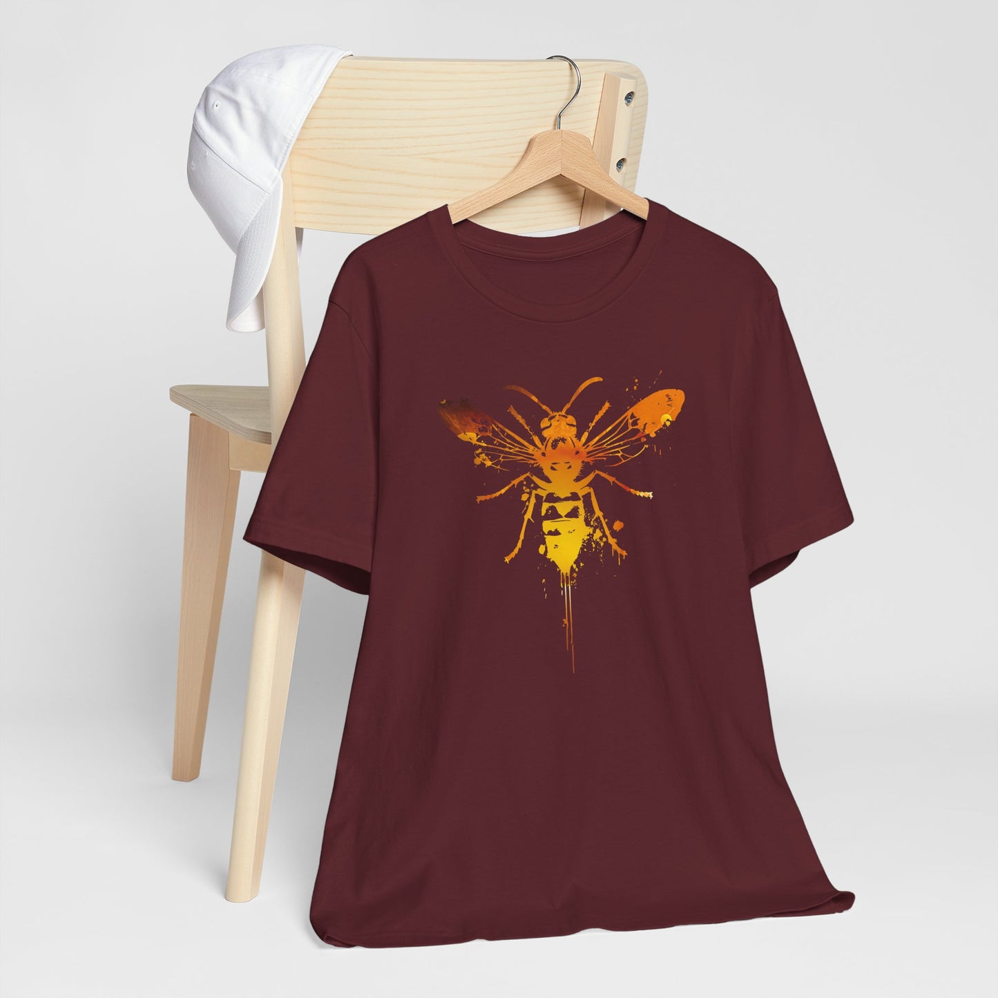 Sting Like a Bee Graphic Tee — Orange Watercolor Bee Shirt