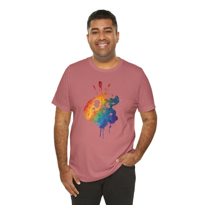 Watercolor Paint Palette T-Shirt — Rainbow Artist Tee