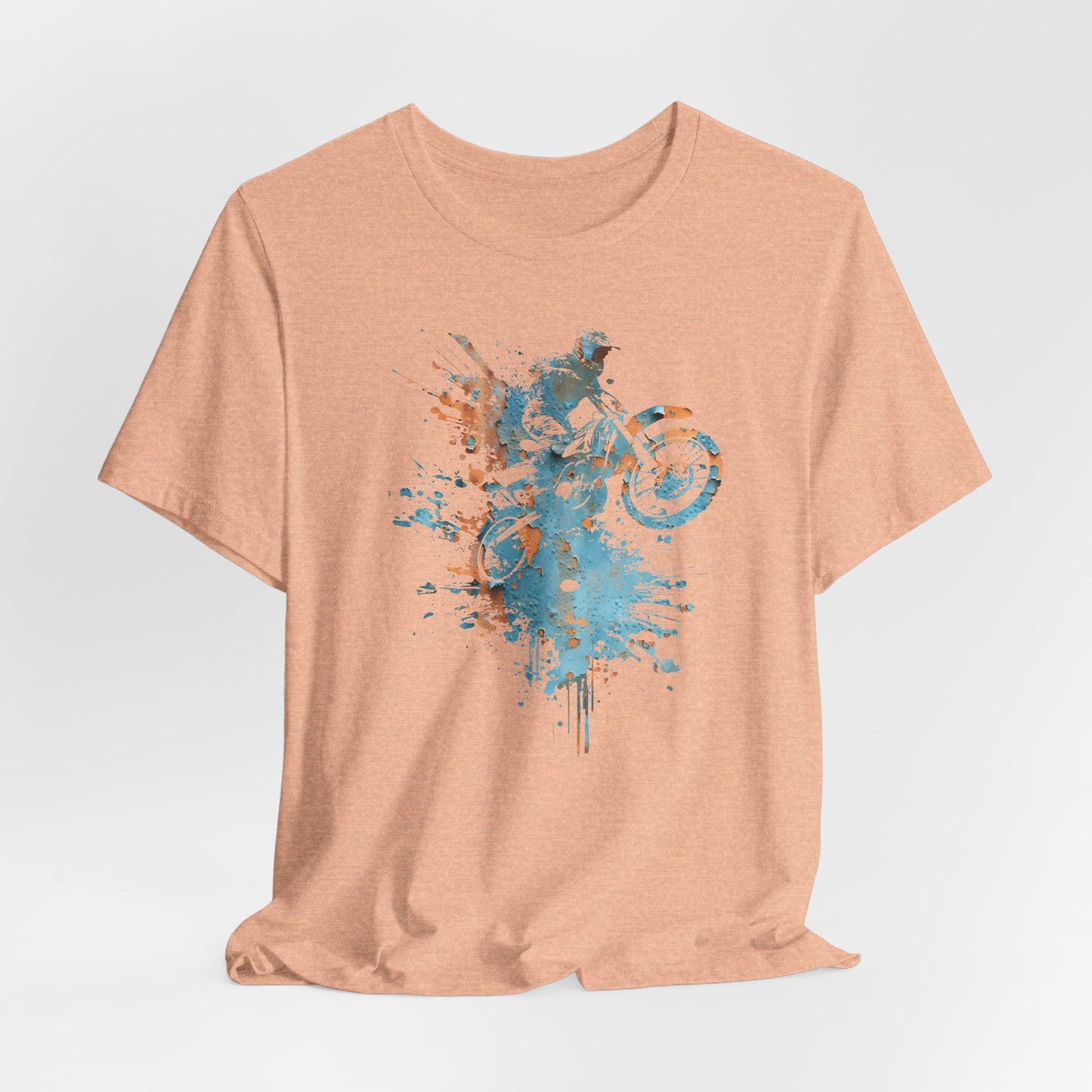Motocross Splash Graphic Tee — Dirt Bike Rider Art T-Shirt