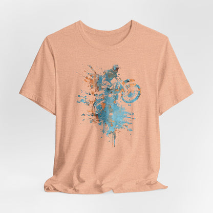 Motocross Splash Graphic Tee — Dirt Bike Rider Art T-Shirt