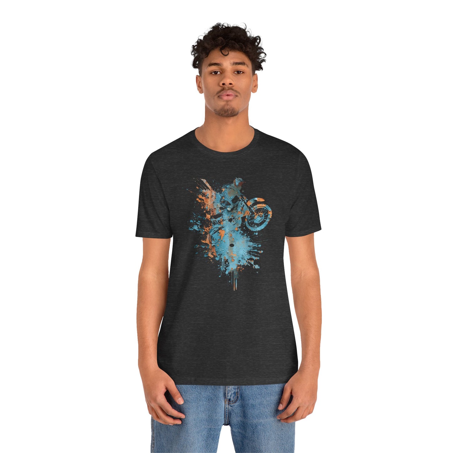 Motocross Splash Graphic Tee — Dirt Bike Rider Art T-Shirt
