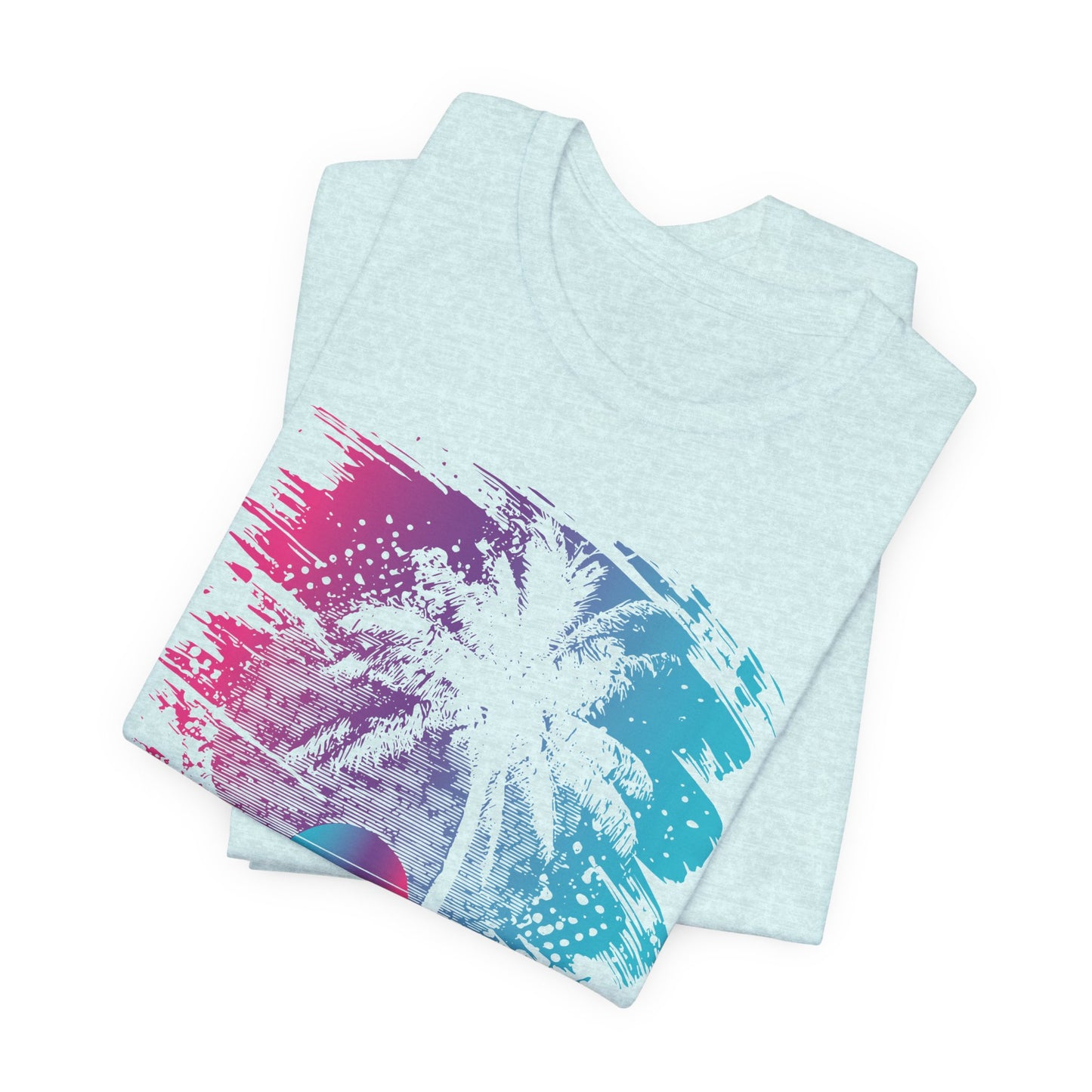 Retro Palm Sunset Tee — Vintage Beach Palm Tree T-Shirt
