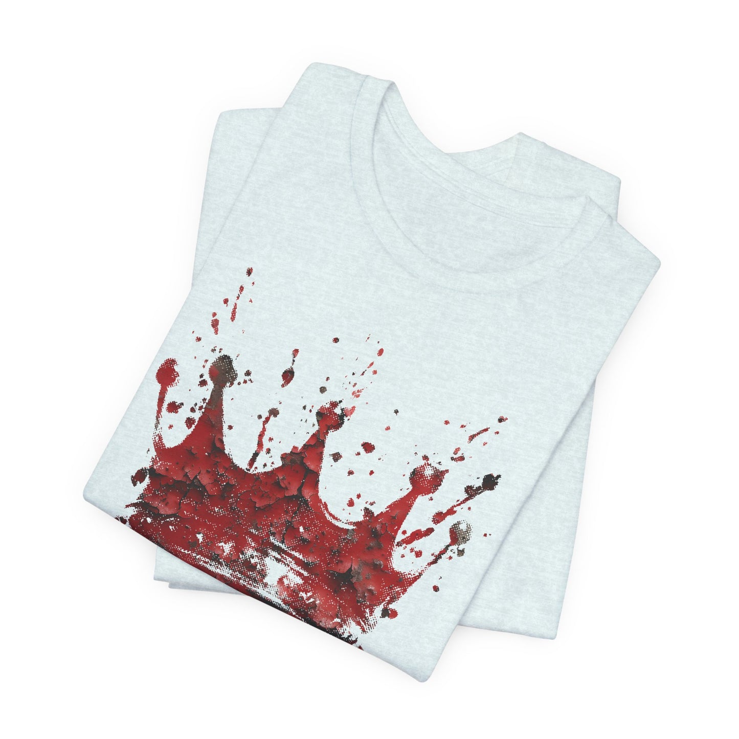 Weathered Kingdom T-Shirt — Watercolor Drip King Crown Graphic Tee