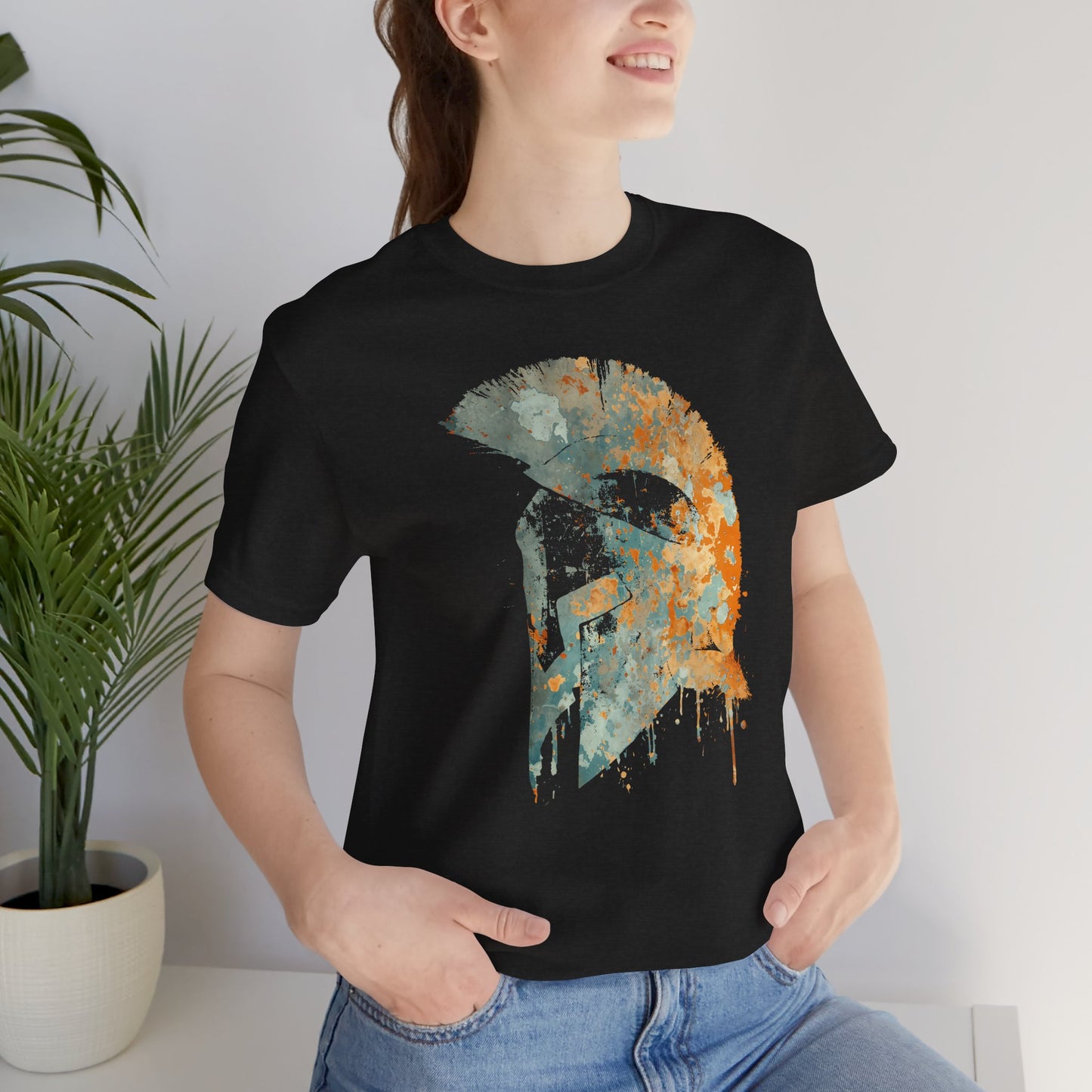 Spartan Helmet T‑Shirt — Rustic Warrior Graphic Tee