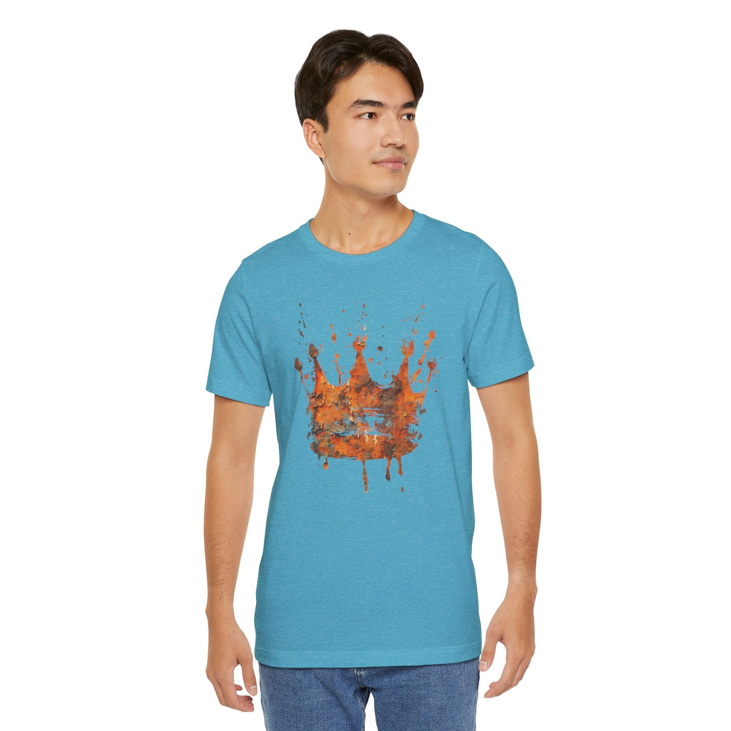 Weathered Kingdom T-Shirt — Watercolor Drip King Crown Graphic Tee