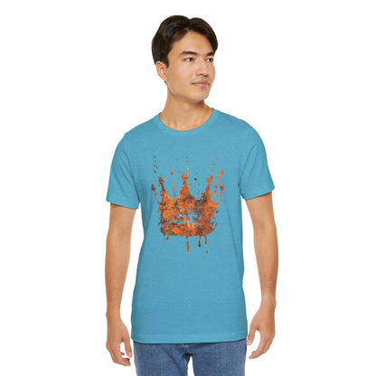 Weathered Kingdom T-Shirt — Watercolor Drip King Crown Graphic Tee
