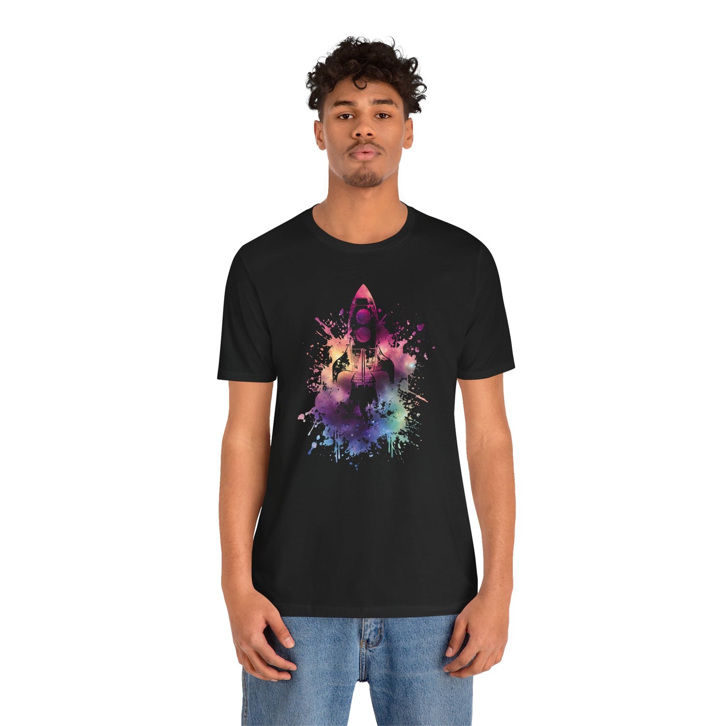Rocket Ship T-Shirt — Colorful Space Launch Graphic Tee