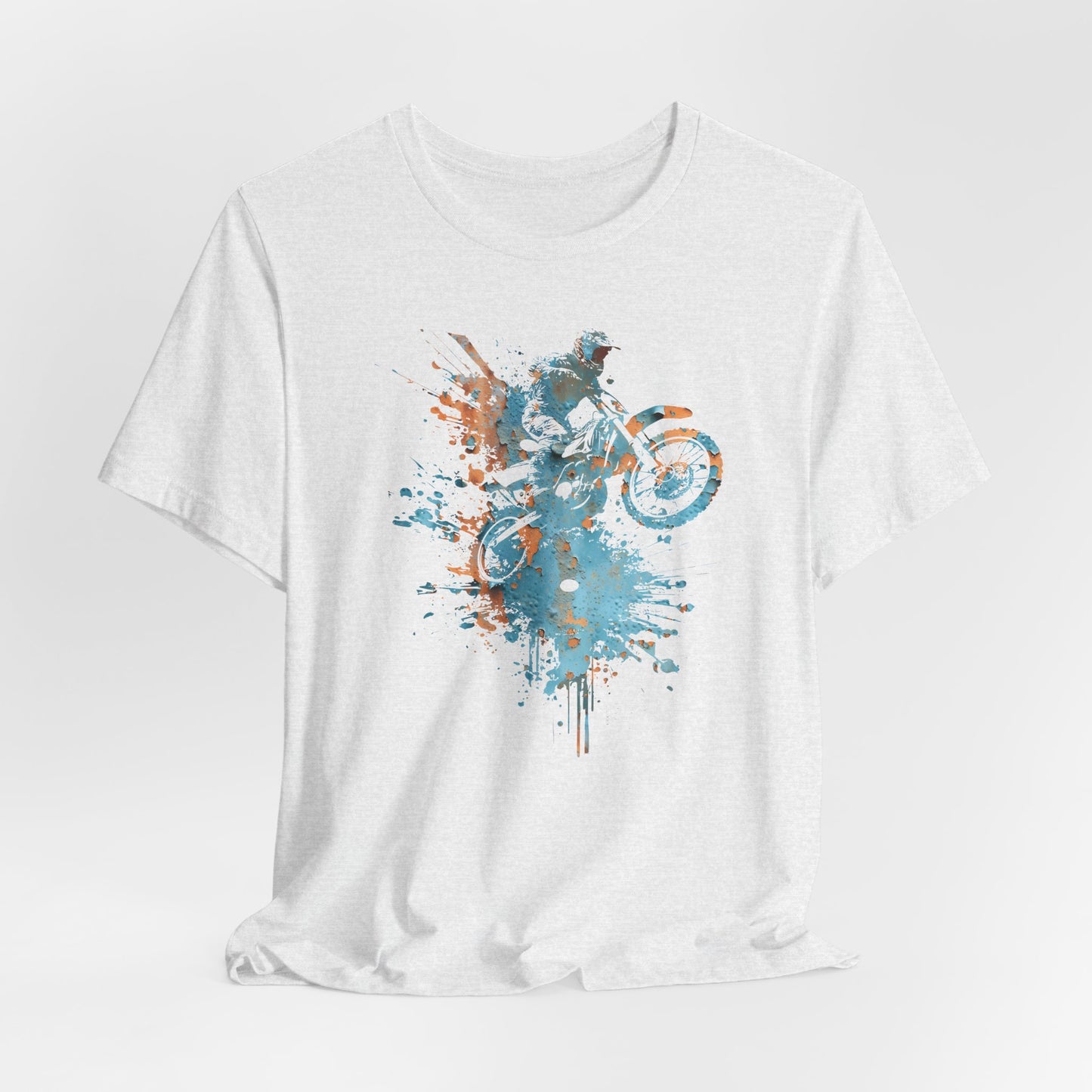 Motocross Splash Graphic Tee — Dirt Bike Rider Art T-Shirt