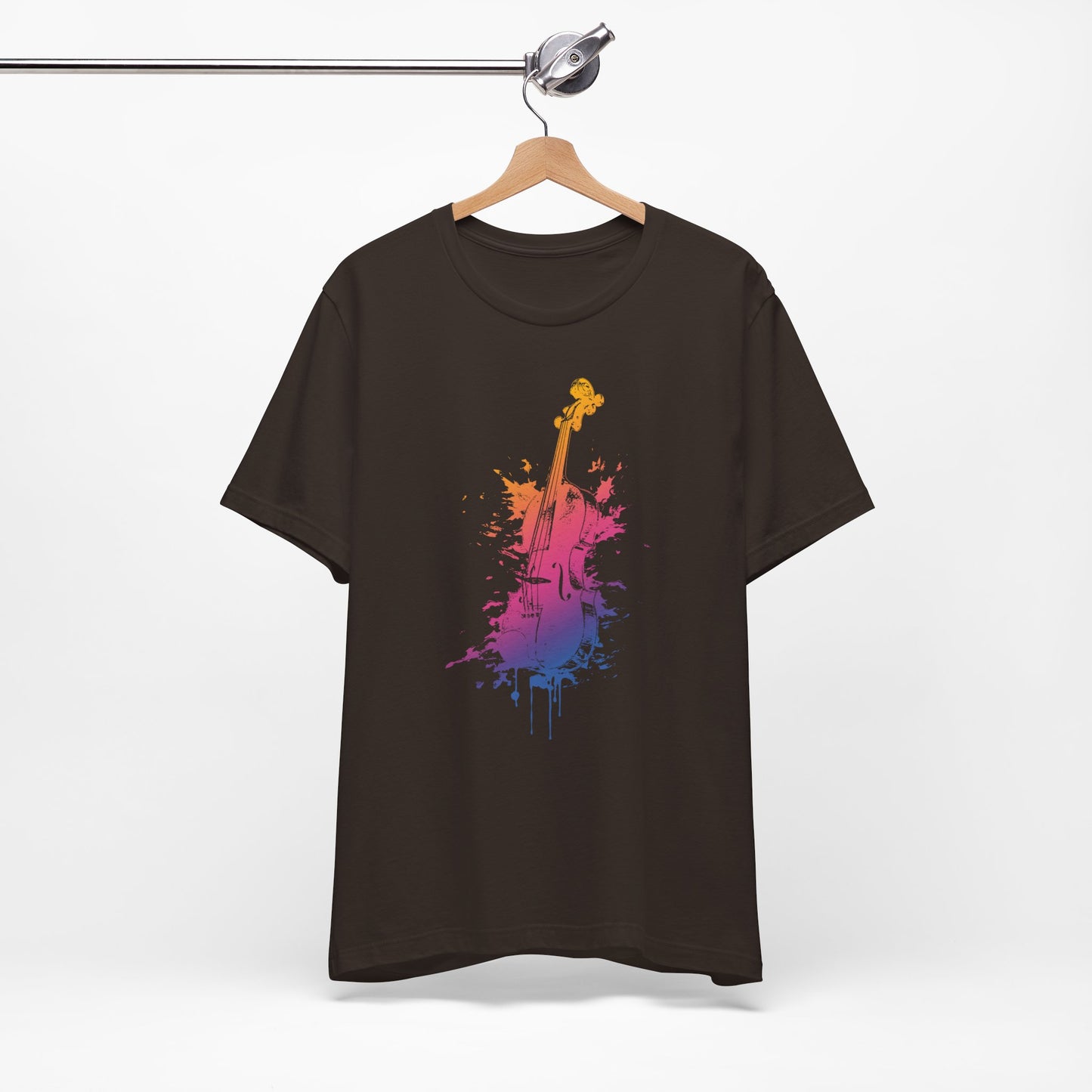 Colorful Violin Splash T-Shirt — Watercolor Musician Tee for Violinists & Music Lovers