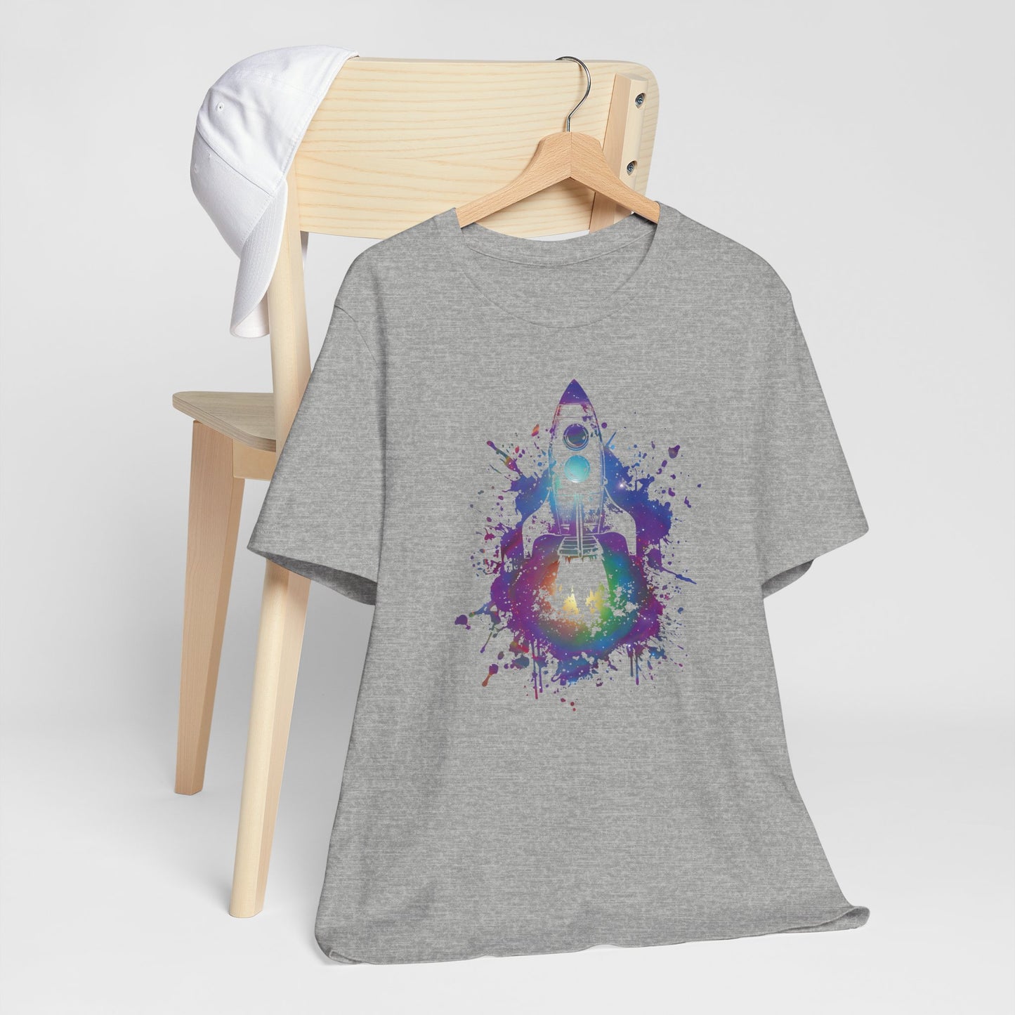 Rocket Ship T-Shirt — Colorful Space Launch Graphic Tee