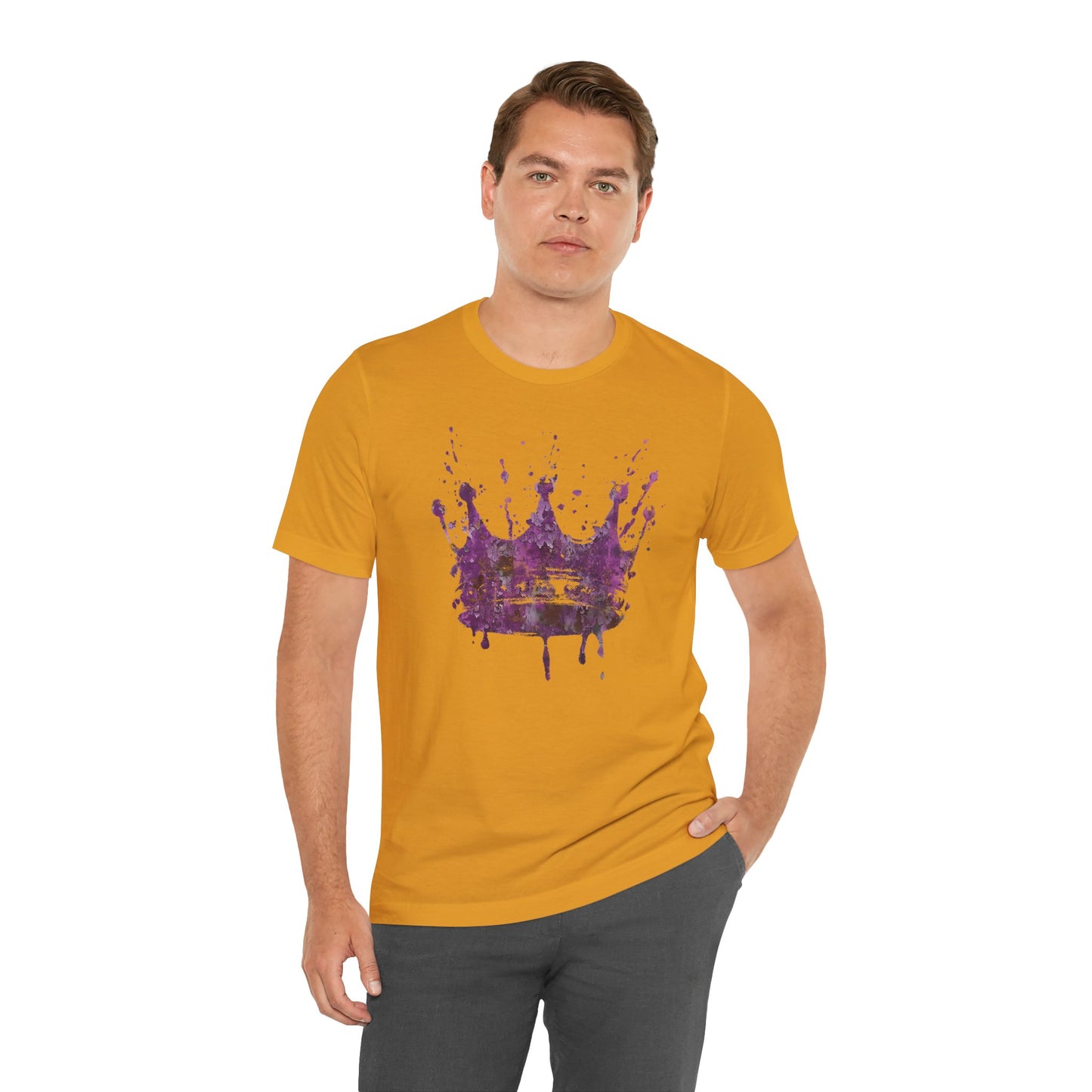 Weathered Kingdom T-Shirt — Watercolor Drip King Crown Graphic Tee
