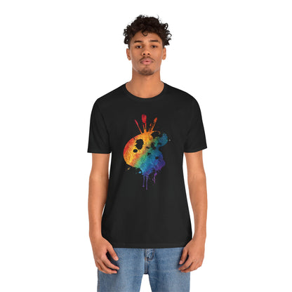 Watercolor Paint Palette T-Shirt — Rainbow Artist Tee