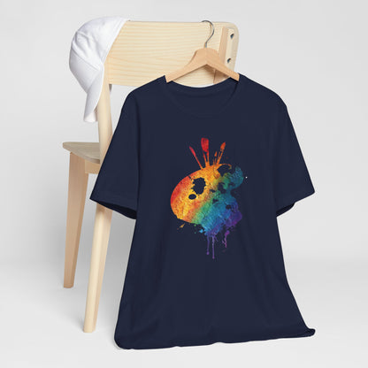 Watercolor Paint Palette T-Shirt — Rainbow Artist Tee