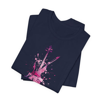 T-Shirt — Pink Watercolor Violin/Cello Graphic Tee