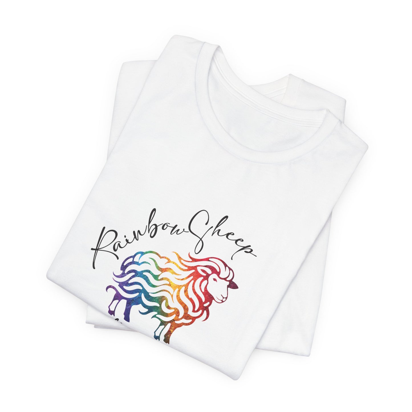 Rainbow Sheep T-Shirt — "Rainbow Sheep of the Family" Cute Pastel Graphic Tee