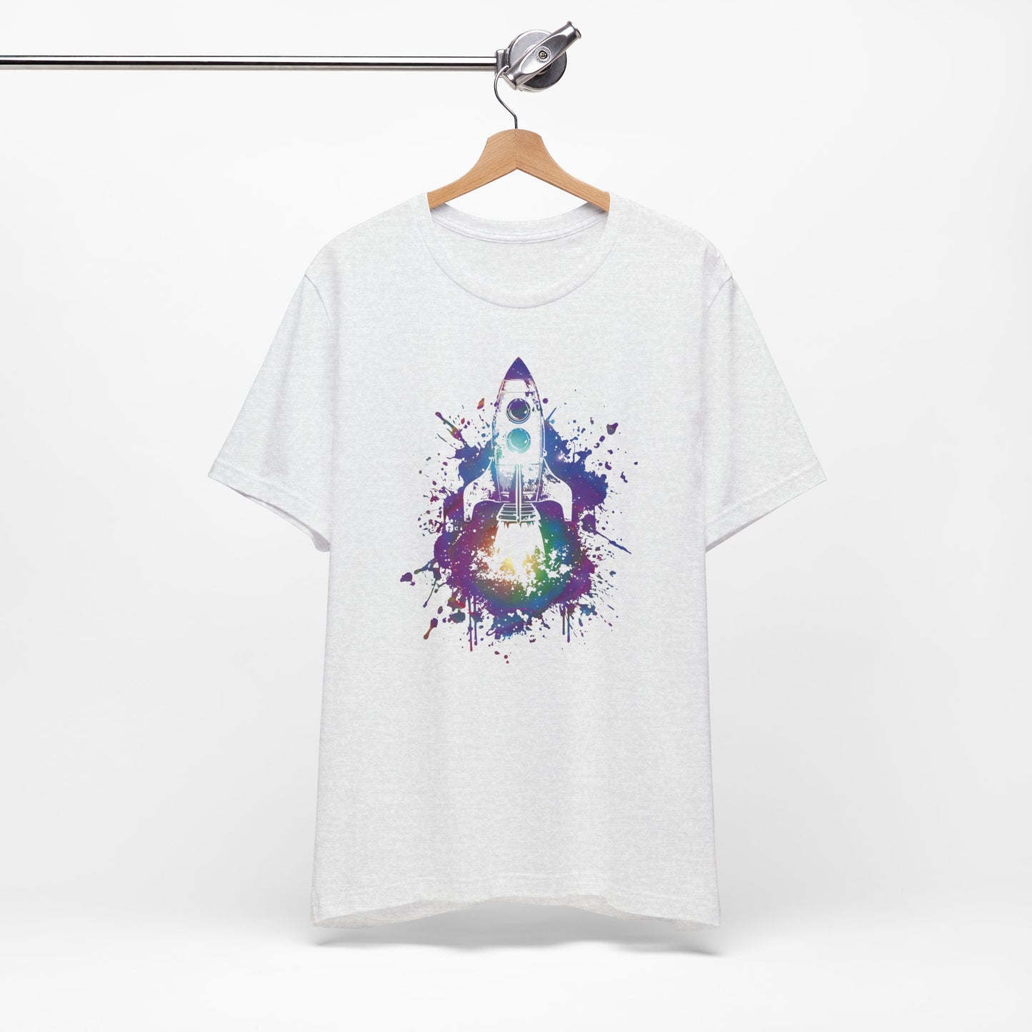 Rocket Ship T-Shirt — Colorful Space Launch Graphic Tee