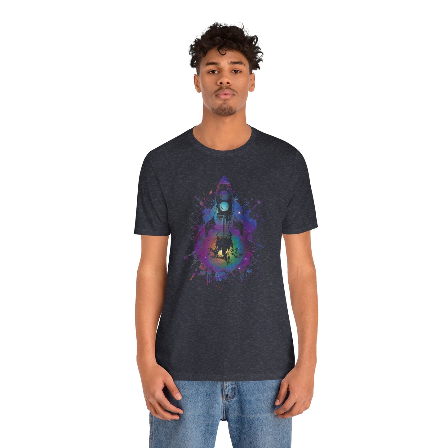 Rocket Ship T-Shirt — Colorful Space Launch Graphic Tee
