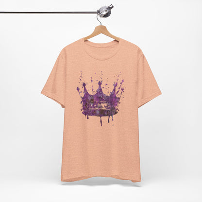 Weathered Kingdom T-Shirt — Watercolor Drip King Crown Graphic Tee