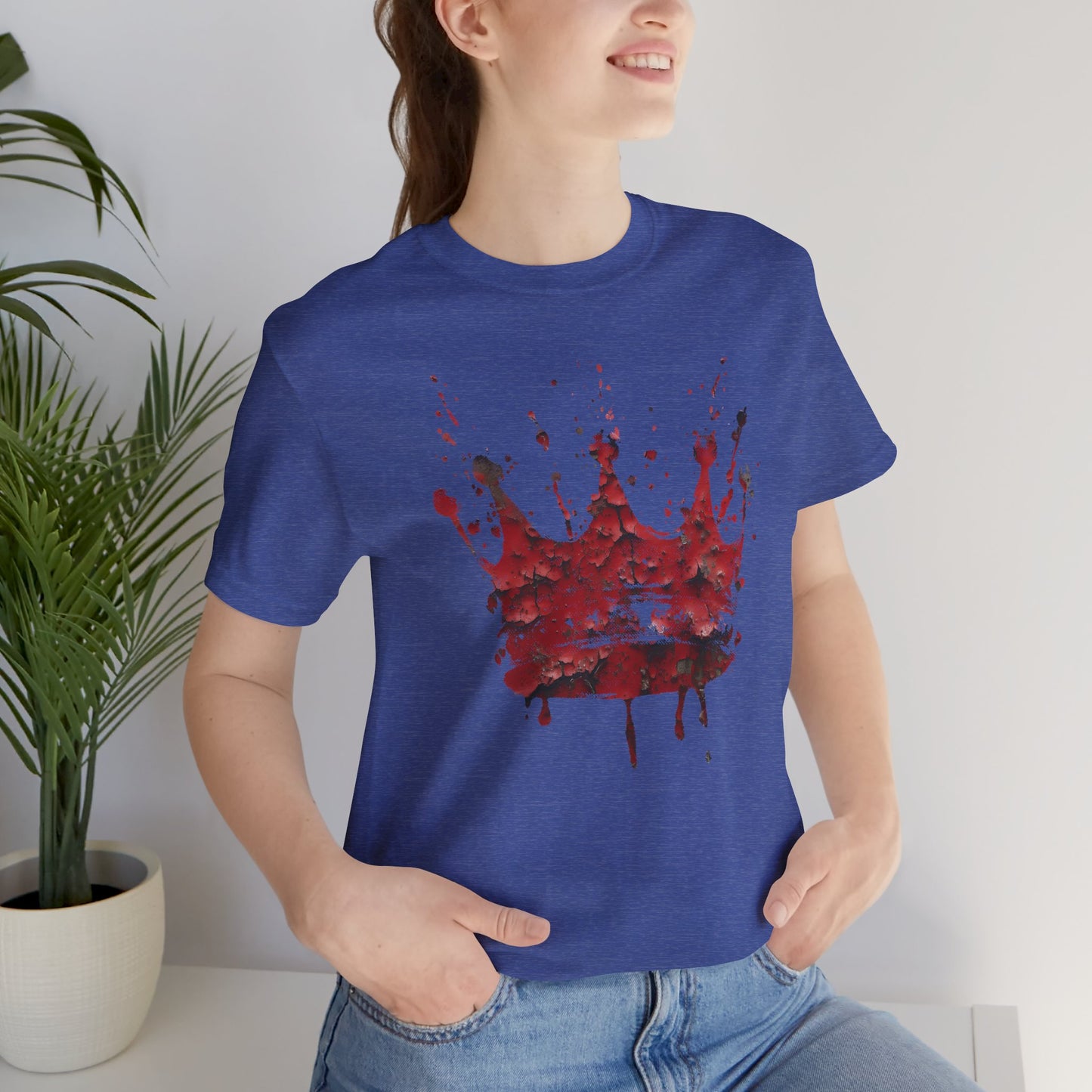 Weathered Kingdom T-Shirt — Watercolor Drip King Crown Graphic Tee