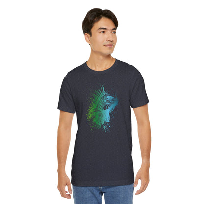 Iguana Splash T‑Shirt — Watercolor Reptile Graphic Tee