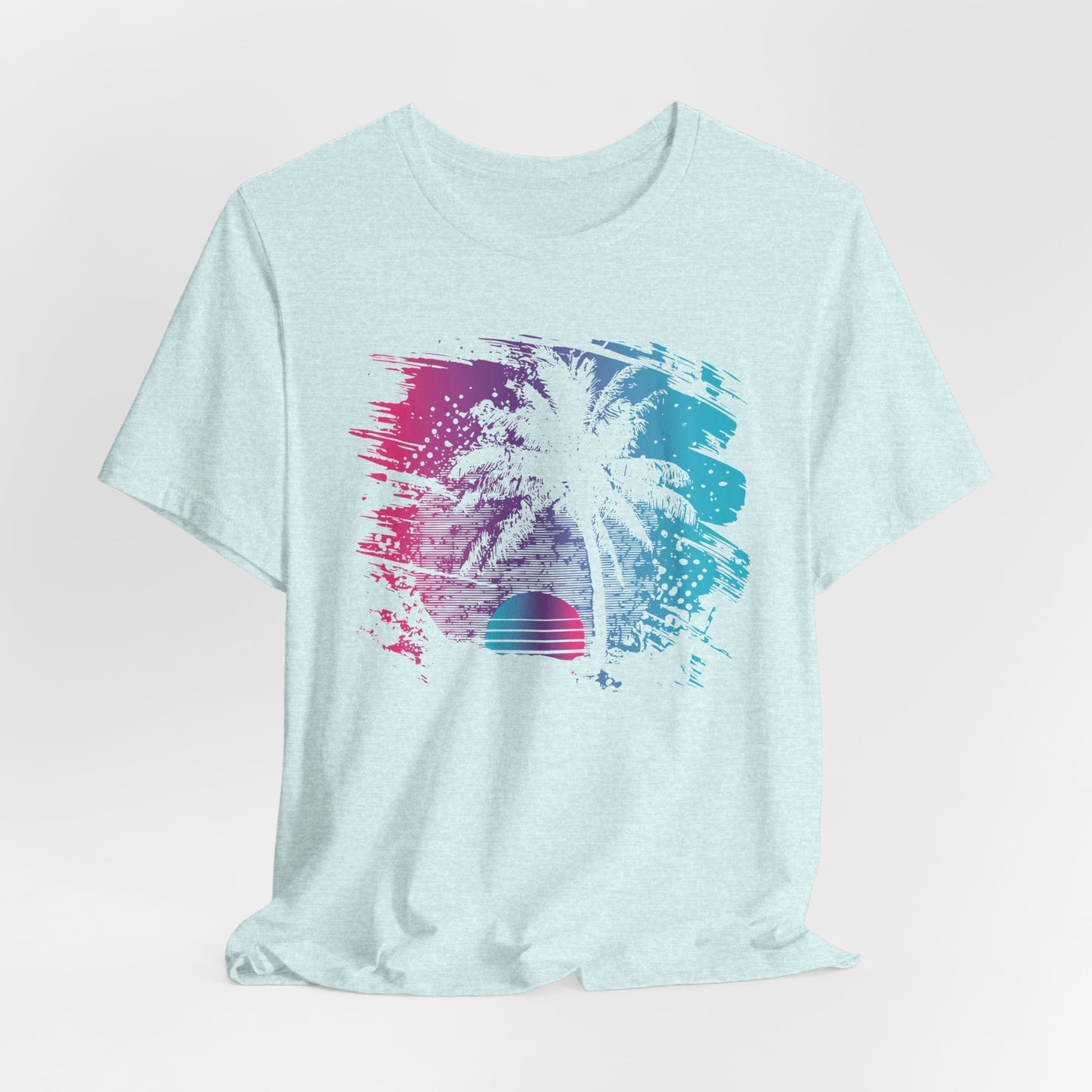 Retro Palm Sunset Tee — Vintage Beach Palm Tree T-Shirt